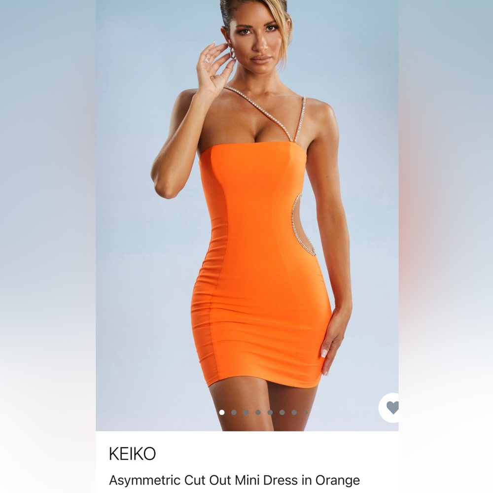 OH POLLY KEIKO MINI DRESS IN ORANGE NWT
